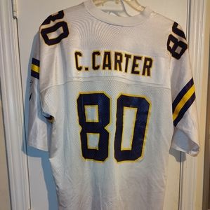 Used Reebok Cris Carter Vikings Jersey 2XL with Matching Hat